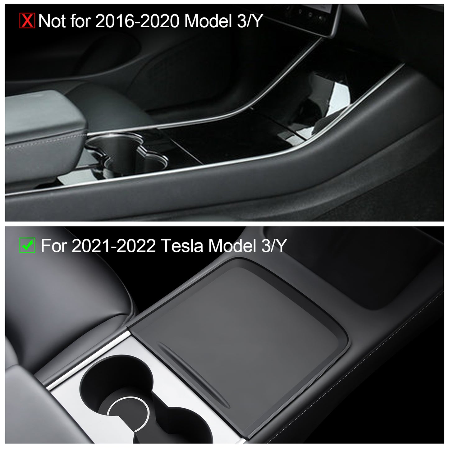 Silicone Center Console Wrap Cover for 2021-2023 Tesla Model 3 and 2021-2025 Model Y Accessories