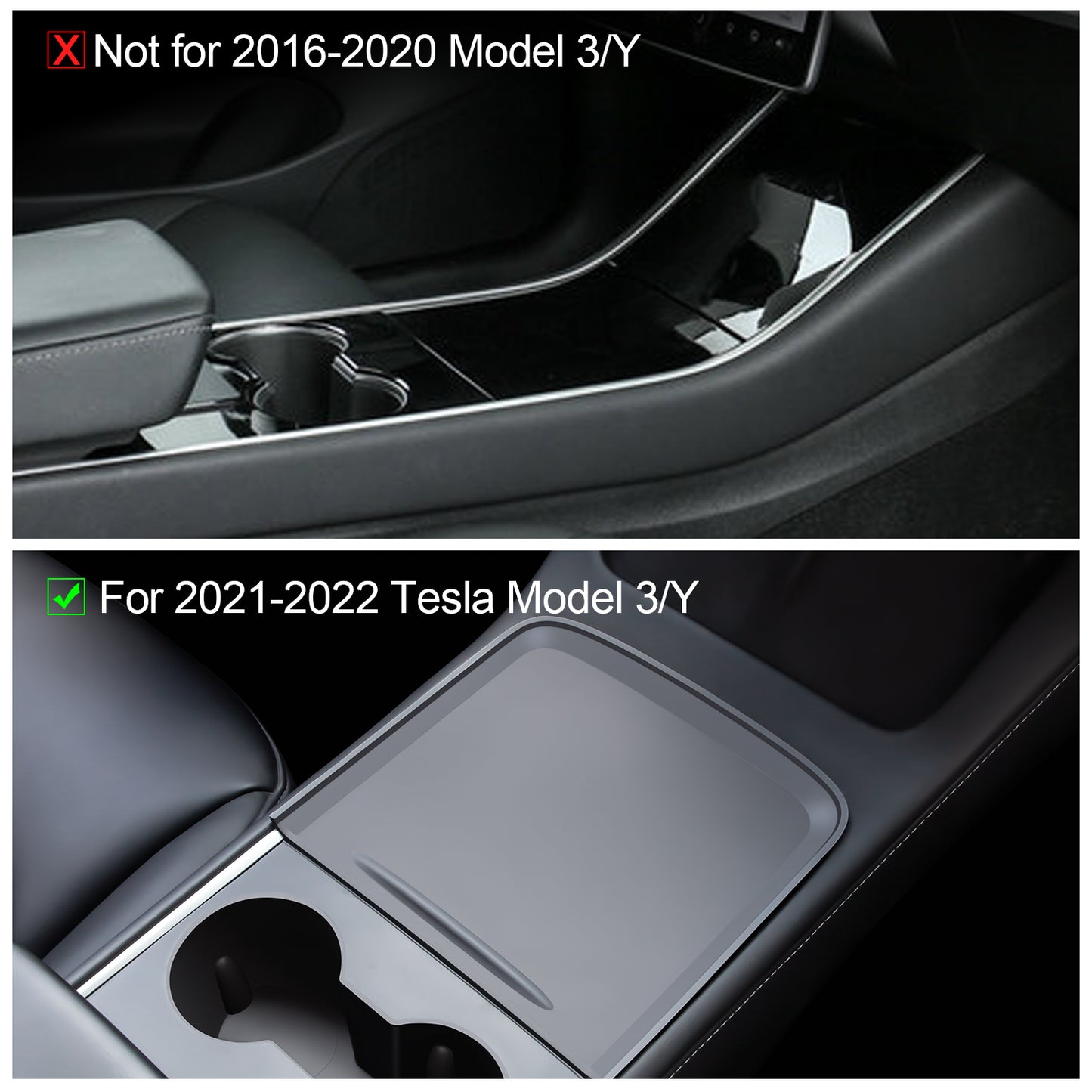 Silicone Center Console Wrap Cover for 2021-2023 Tesla Model 3 and 2021-2025 Model Y Accessories