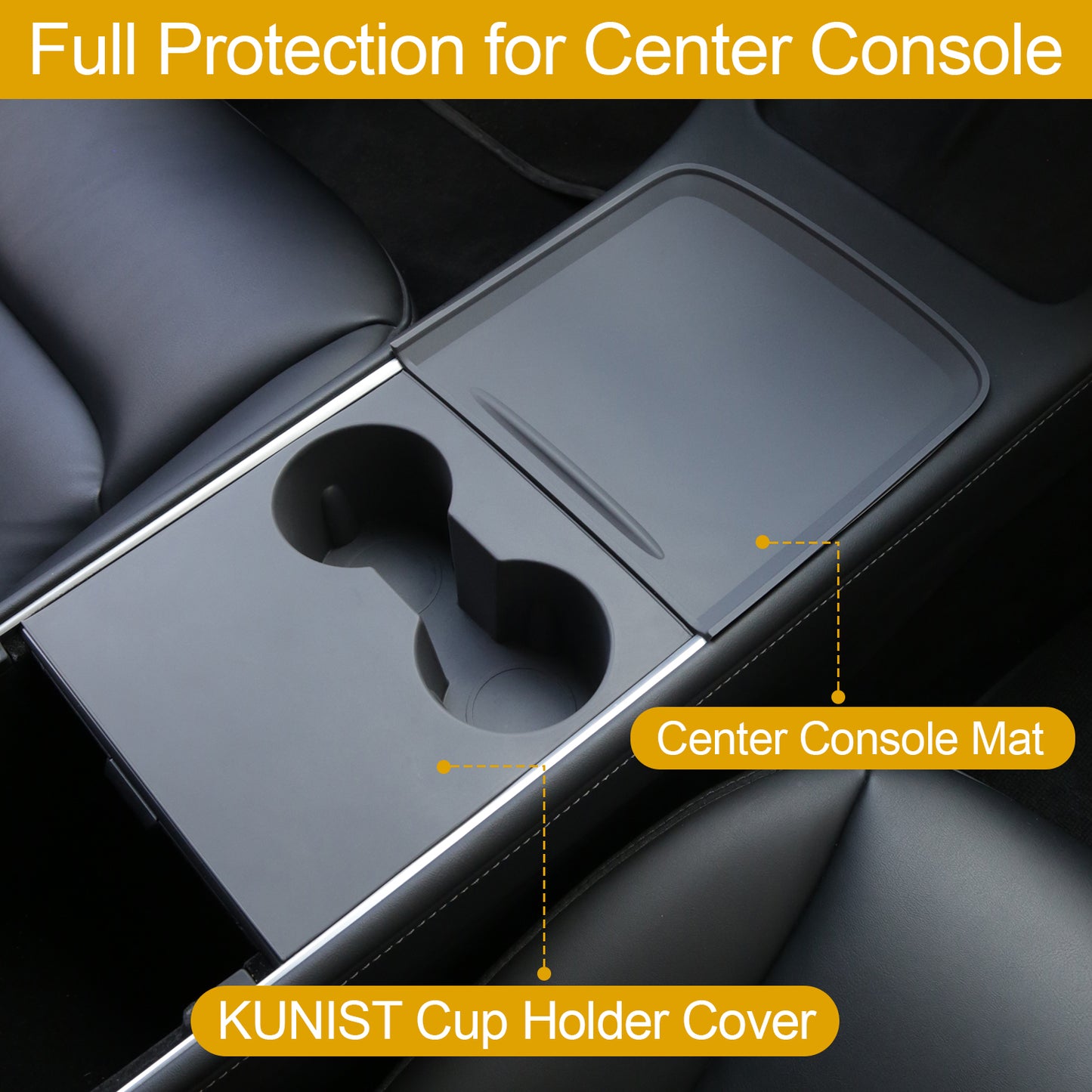 Silicone Center Console Wrap Cover for 2021-2023 Tesla Model 3 and 2021-2025 Model Y Accessories
