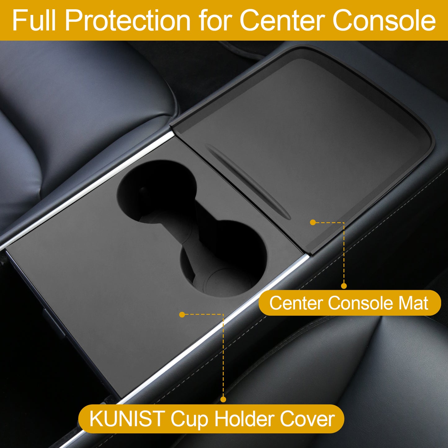Silicone Center Console Wrap Cover for 2021-2023 Tesla Model 3 and 2021-2025 Model Y Accessories