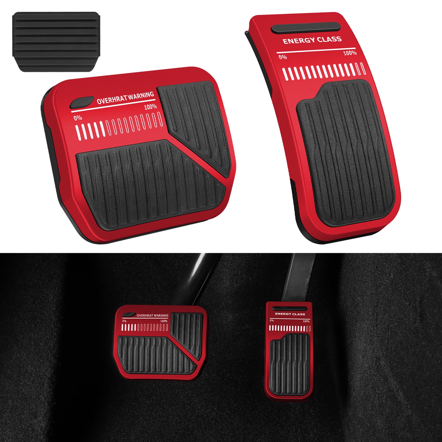 Upgrade 2PCS Foot Pedals Pads for 2023 or 2019-2022 Tesla Model 3 Model Y Accessories
