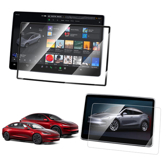 Screen Protector HD Tempered Glass Film for 2024-2025 Model 3 Highland and 2025-2026 New Model Y Juniper Accessories