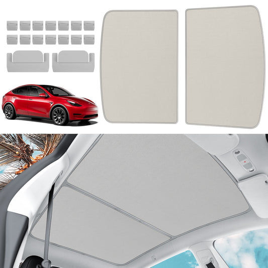 Roof Sun Shade for 2021-2025 Tesla Model Y Accessories(Brilliant)