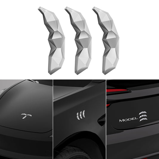 Car DIY Badge Emblem Compatible with Tesla Model 3 Y S Accessories 3D Badge Sticker Exterior Decorate Mark for Tesla All Models