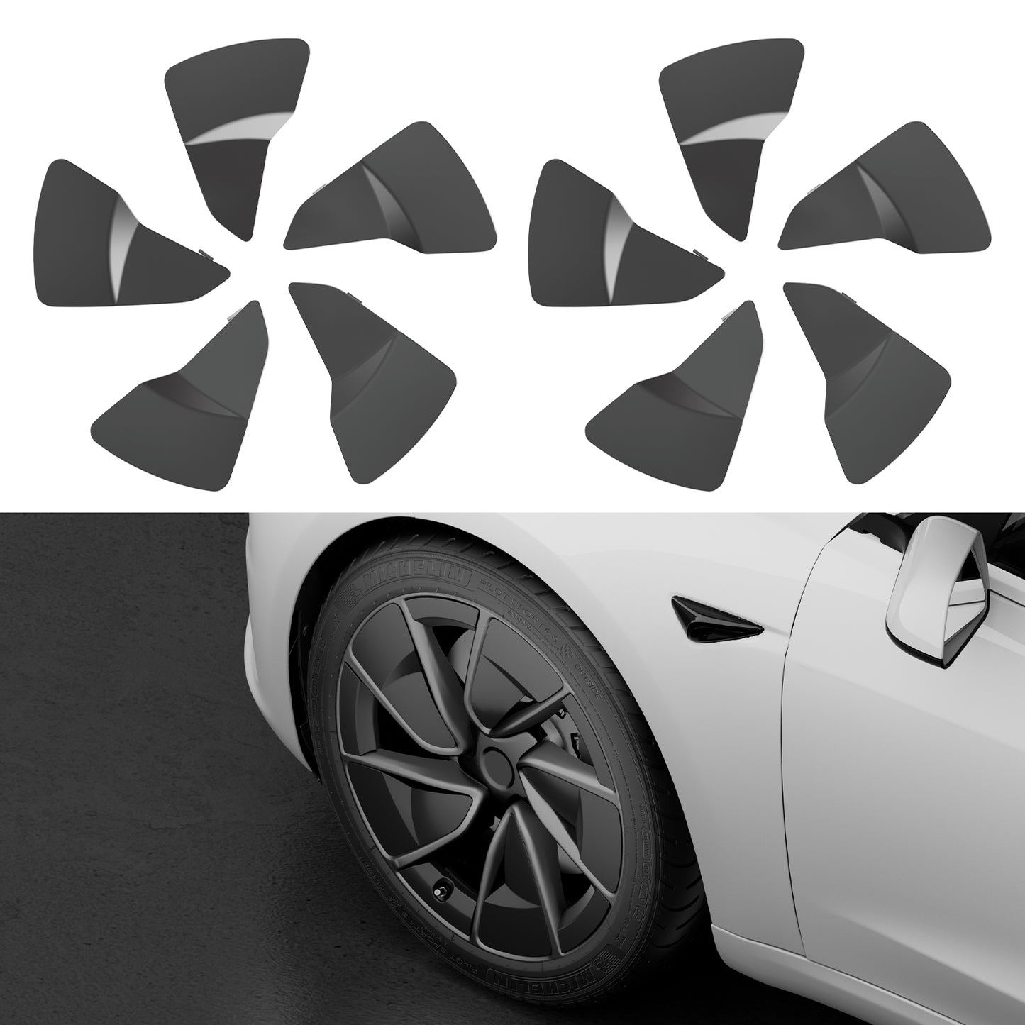 for 2024-2025 New Tesla Model 3 Highland High Performance ABS Wheel Cover Wheel Decoration Hubcaps