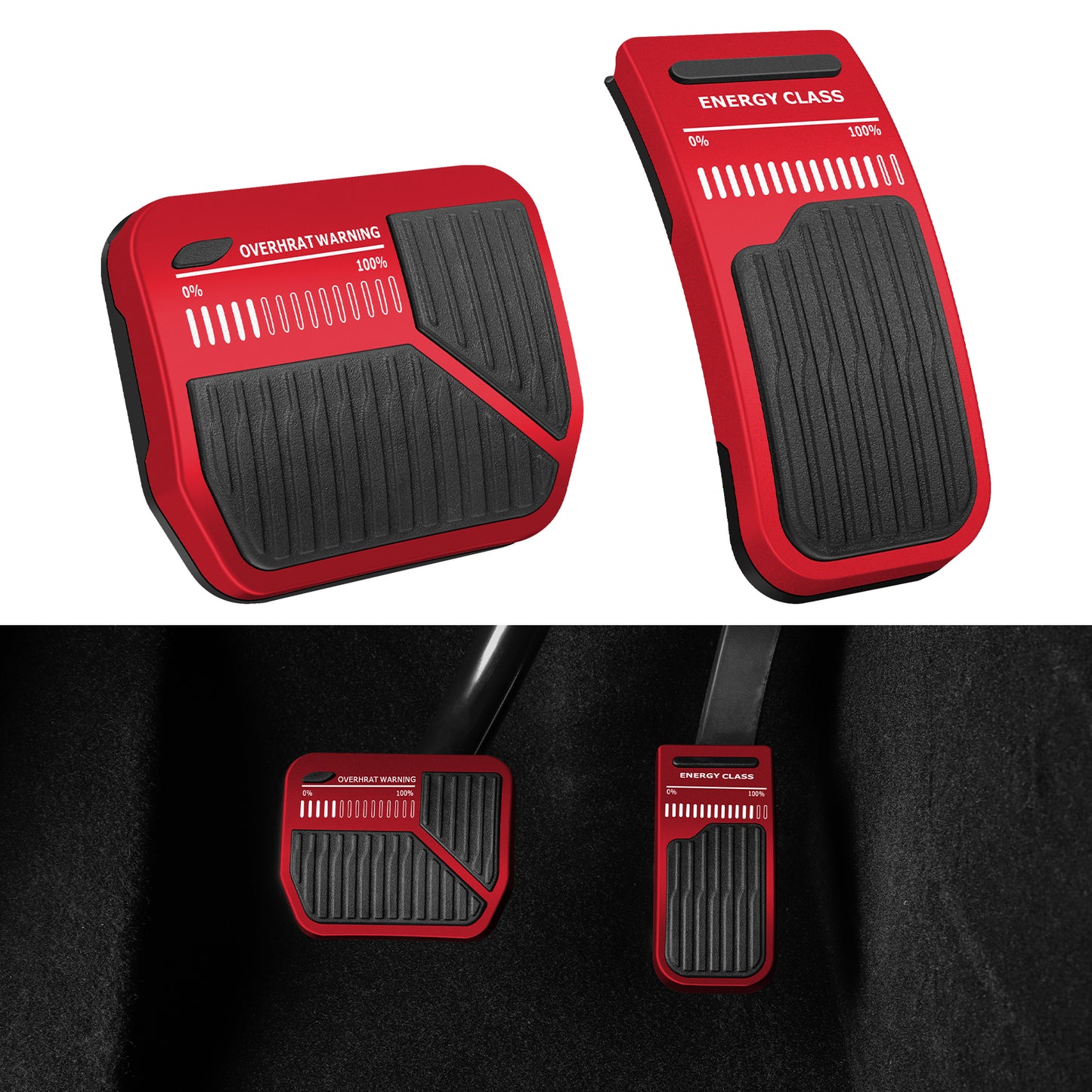Upgrade 2PCS Foot Pedals Pads for 2023 or 2019-2022 Tesla Model 3 Model Y Accessories