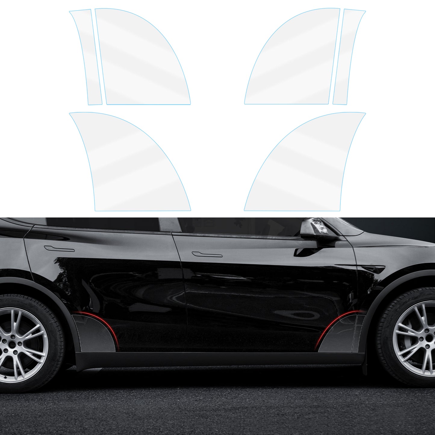 Clear Paint Protective Film Compatible with 2021-2025 Tesla Model Y Accessories