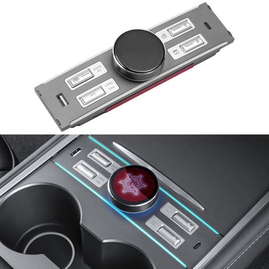 Multiport USB Hub Center Console Wrap for 2021-2024 Tesla Model 3 & Y Accessories