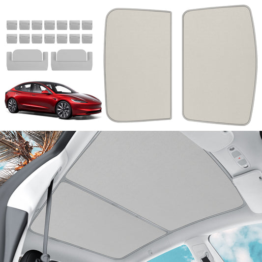 Roof Sun Shade for 2024-2025 New Tesla Model 3 Highland Accessories(Brilliant)