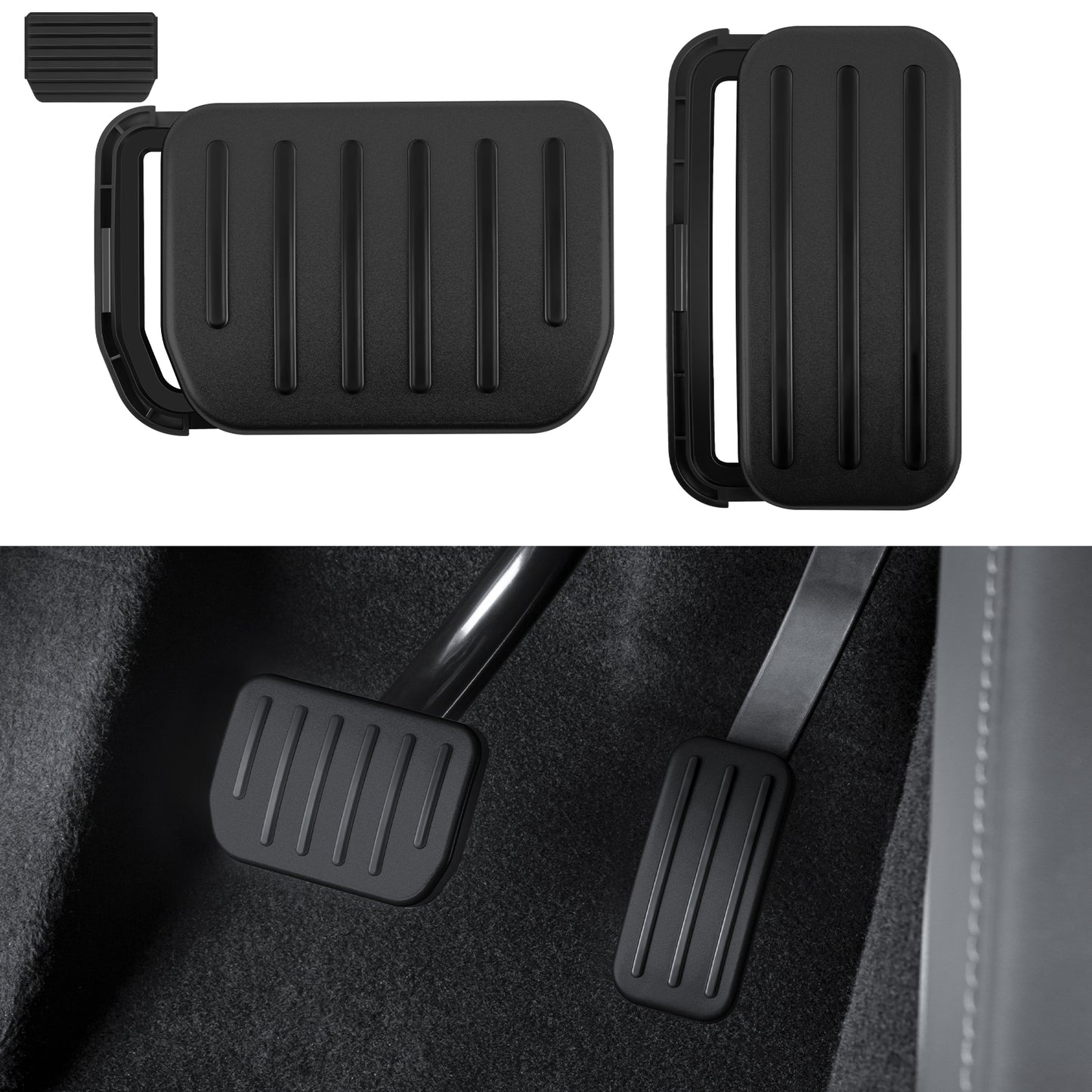 Upgrade 2PCS 2024-2025 Model 3 Foot Pedals Pads Cover Compatible with 2025 Tesla Model 3 Highland Accessories