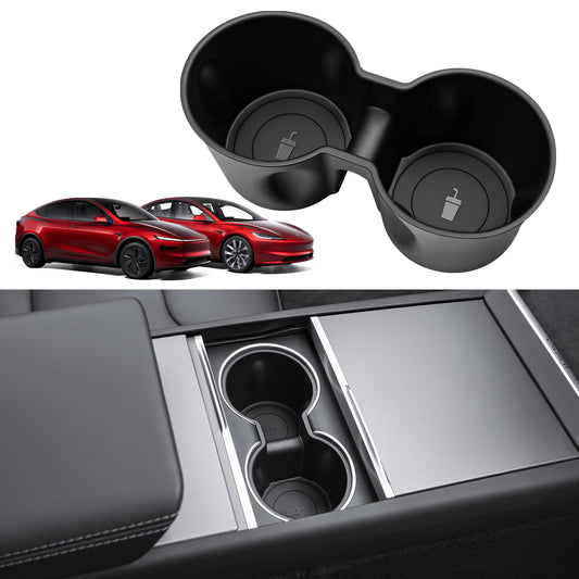 Cup Holder Insert Compatible with 2024-2025 Model 3 Highland and 2025-2026 New Model Y Juniper Accessories