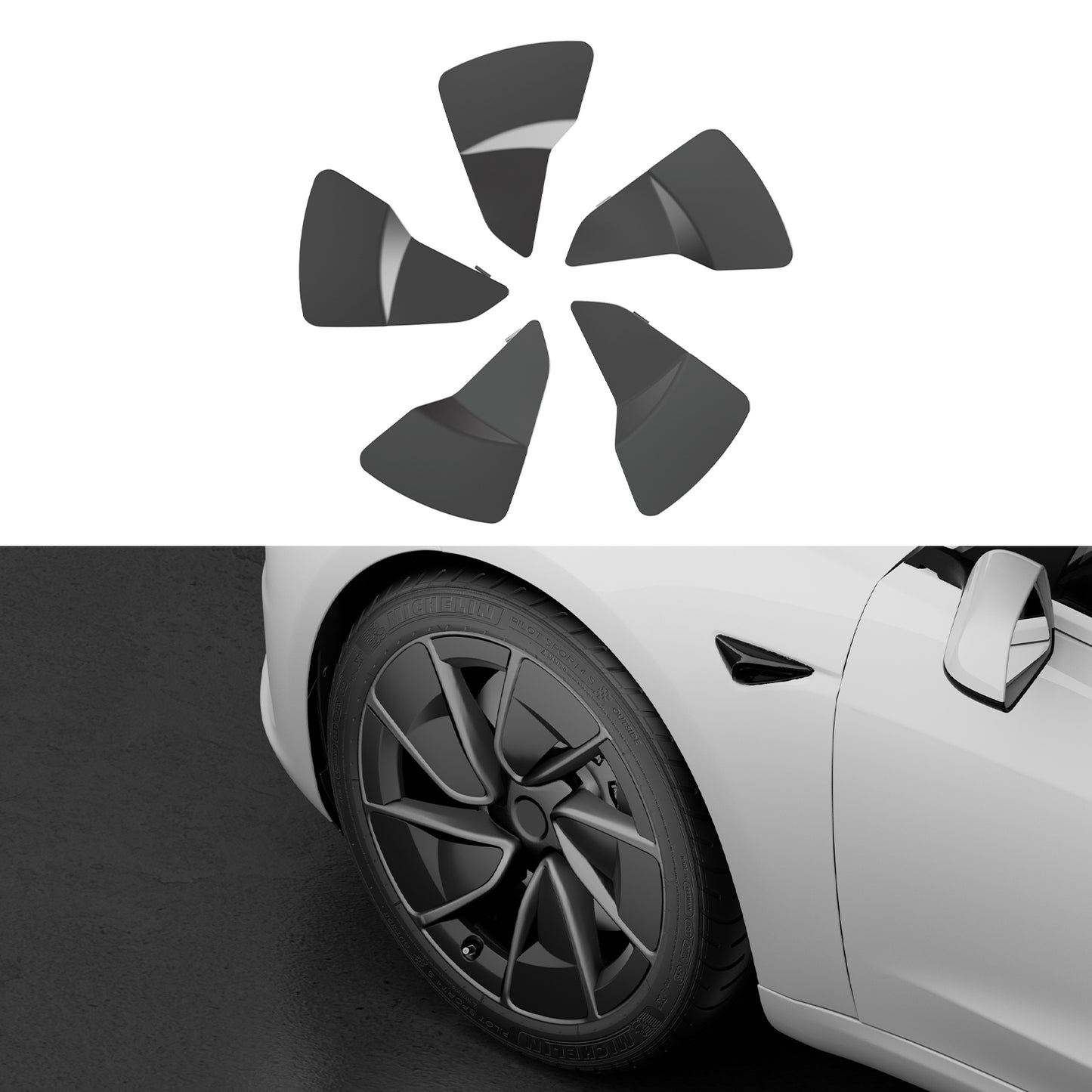 for 2024-2025 New Tesla Model 3 Highland High Performance ABS Wheel Cover Wheel Decoration Hubcaps