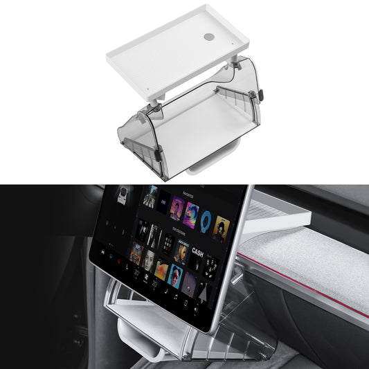 Upgrade Magnetic Under Screen Storage Box for 2021-2025 Tesla Model Y Accessories