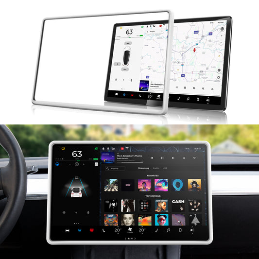 Silicone Screen Protector Frame for 2017-2023 Tesla Model 3 and 2021-2025 Model Y Accessories
