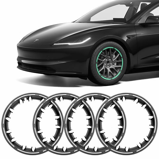 4PCS Wheel Rim Protector 18 Inch Wheel ABS Rim Guard Rim Hubcap Cover Car Protection for 2024-2025 New Tesla Model 3 Highland Exterior Accessories