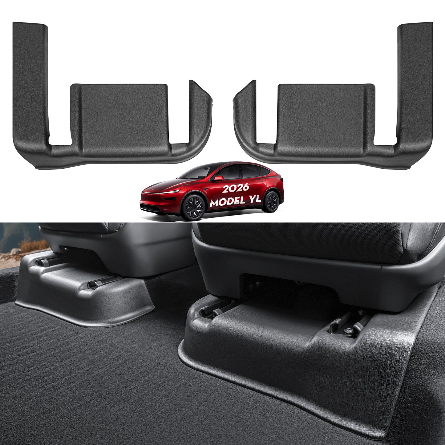 4PCS Seat Slide Rail Pad Cover Protectors for Tesla Model YL Accessories 2026