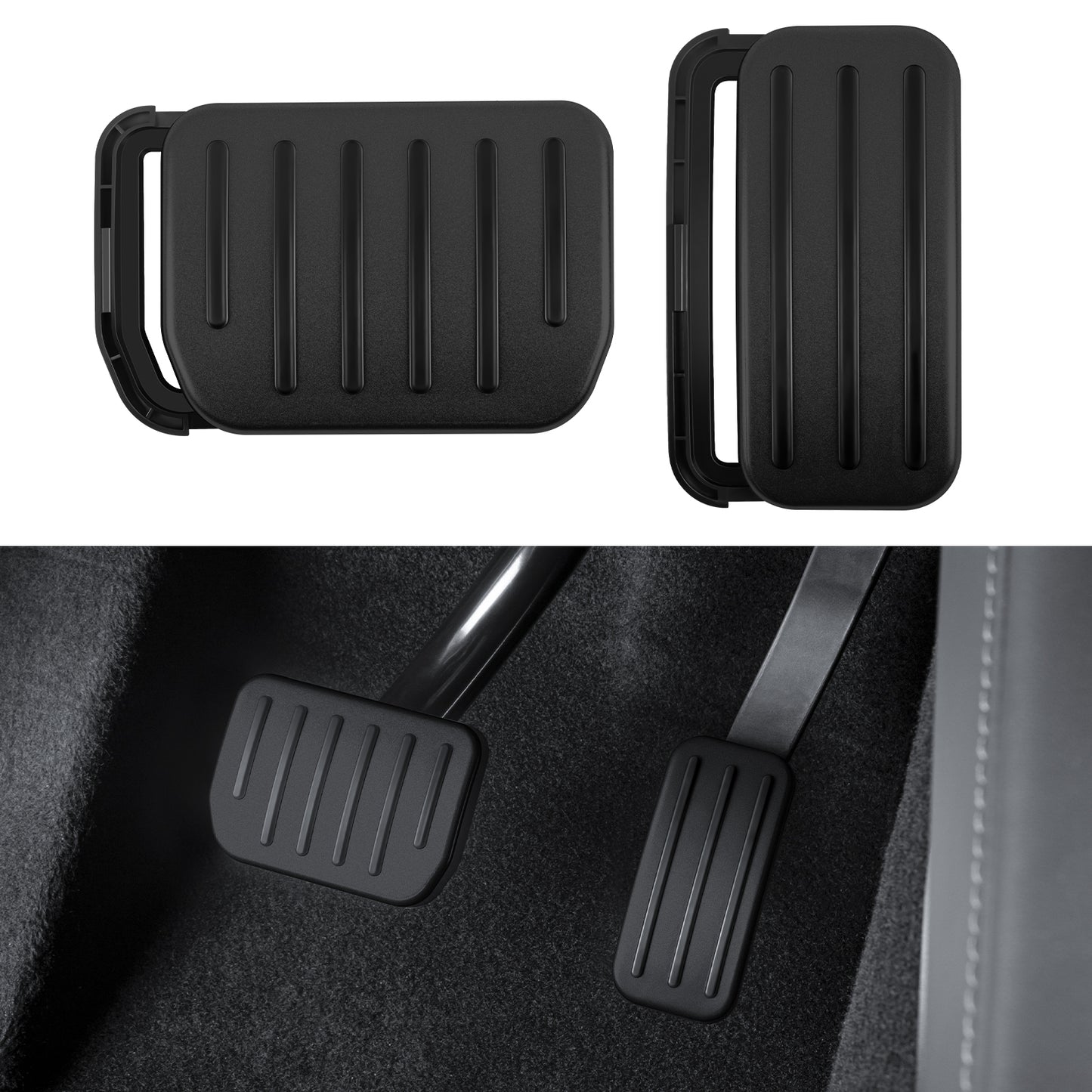 Upgrade 2PCS Model 3 & Y Foot Pedals Pads Cover Compatible with 2017-2025 Tesla Model 3/Y and 2025 New Model Y Juniper Accessories