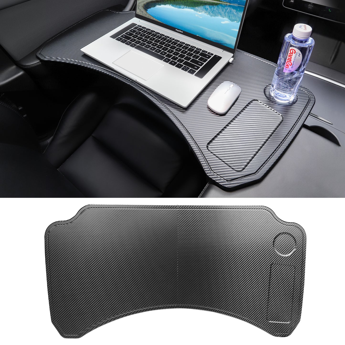 Foldable Laptop Table Food Tray for 2017-2023 Tesla Model 3 and 2021-2025 Model Y Accessories