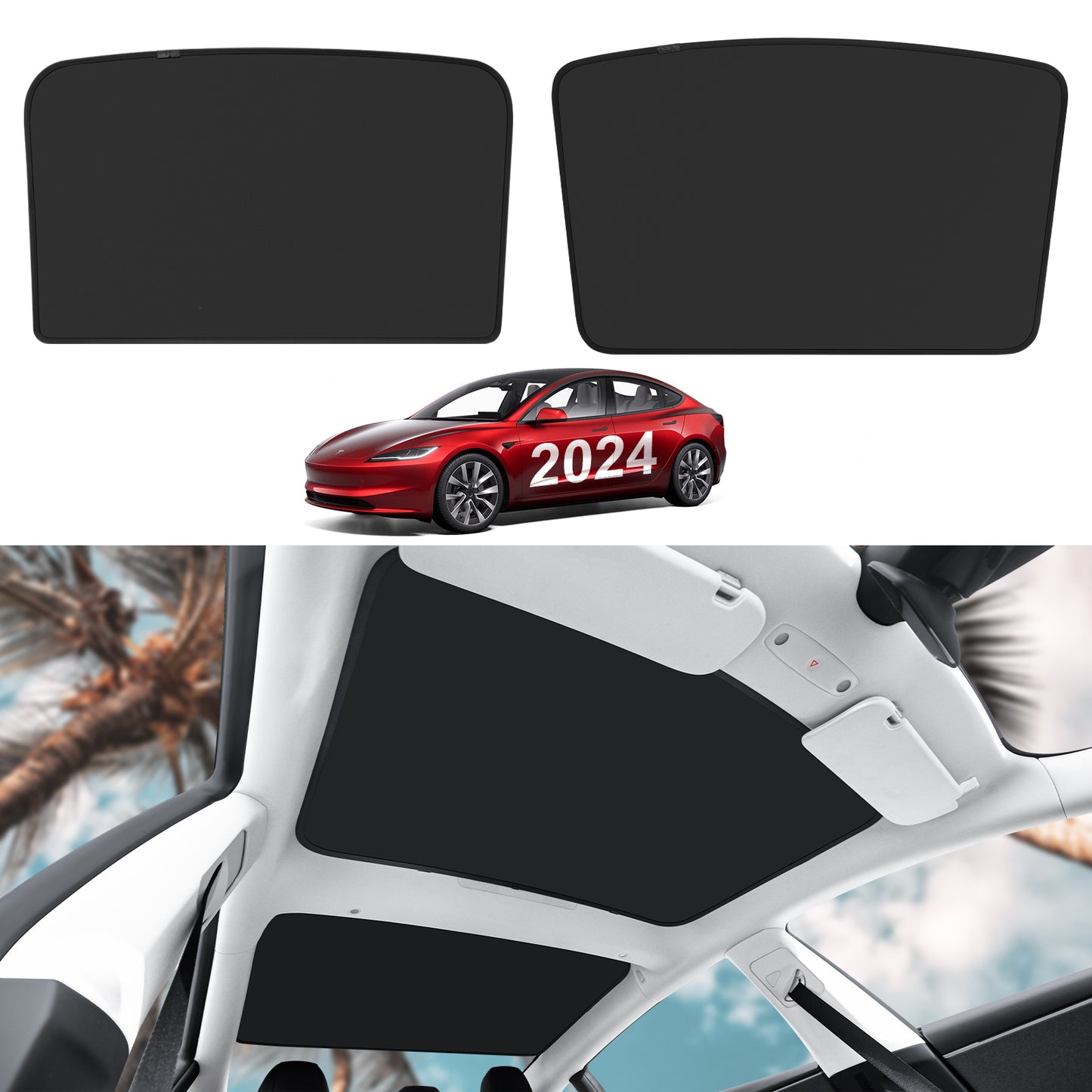 Roof Sunshades for New 2024-2025 Tesla Model 3 Accessories