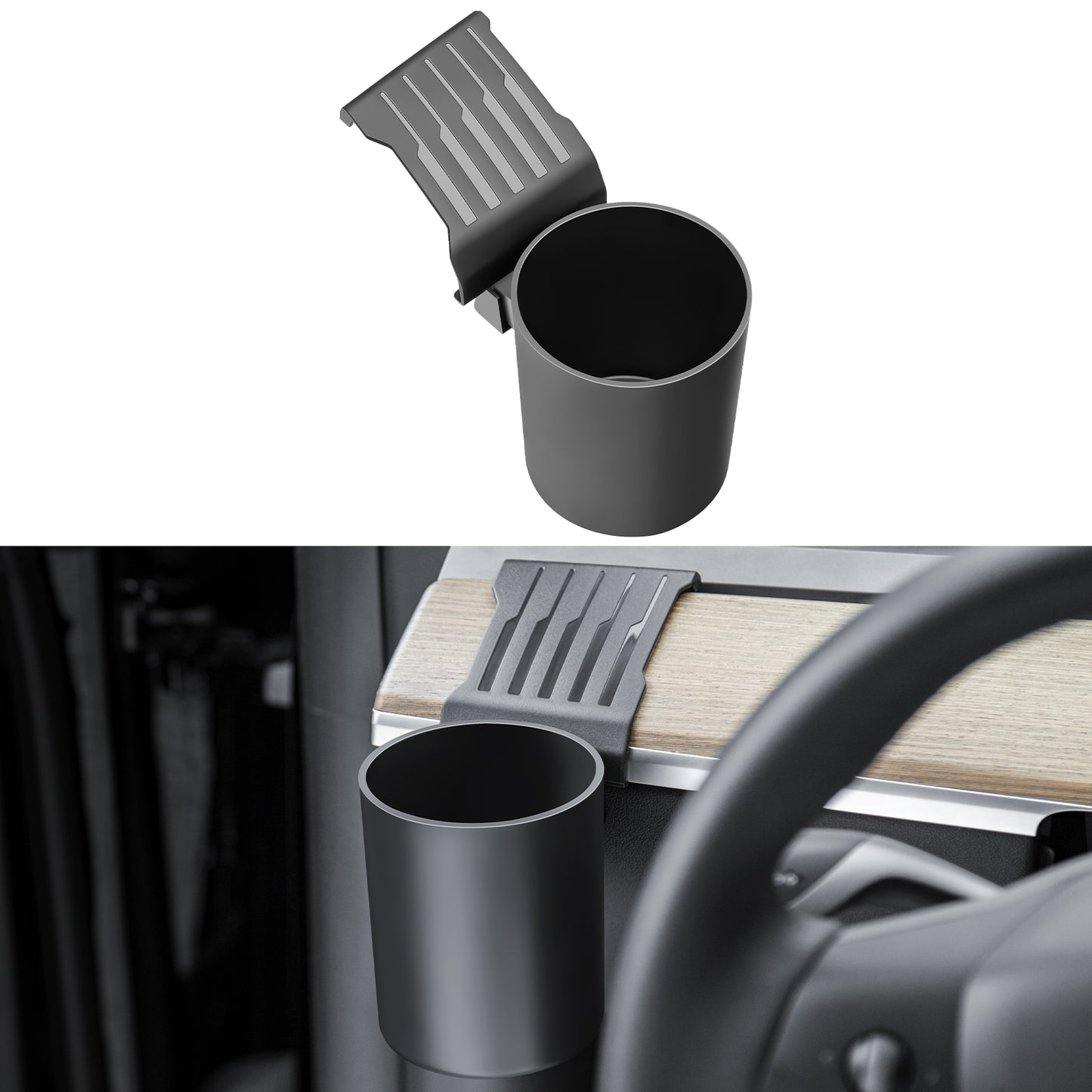 Dashboard Cup Holder Insert for 2017-2023 Tesla Model 3 & 2021-2025 Model Y Accessories
