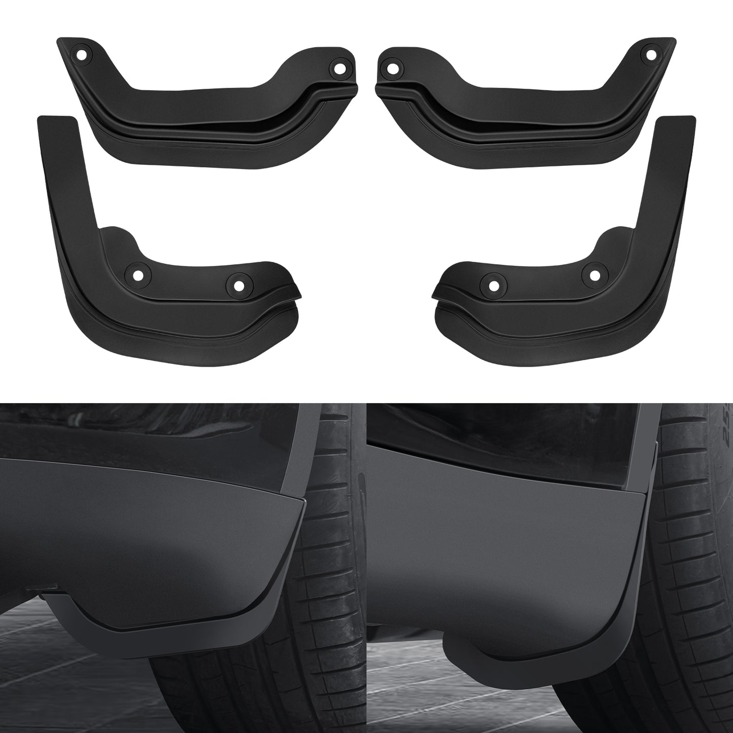 Upgraded Mud Flaps for 2023 Tesla Model Y Accessories(Set of 4)