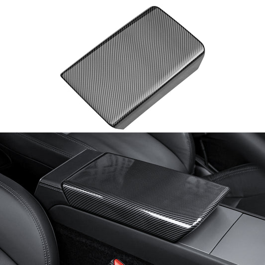 Center Console Lid Cover ABS Armrest Box Cover for 2024-2025 Tesla Model 3 Highland and 2025-2026 New Model Y Juniper Accessories