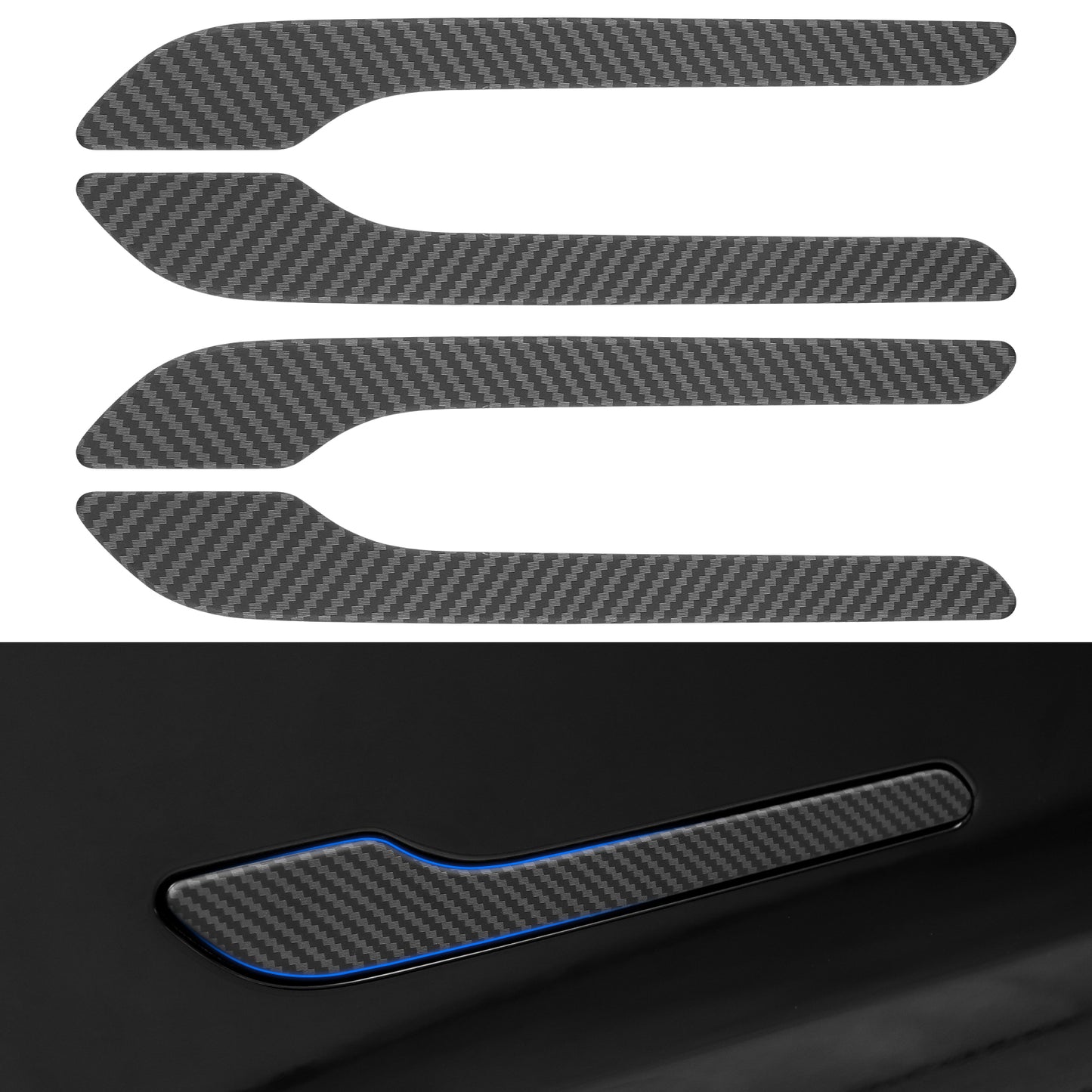 4PCS Door handle sticker for 2017-2023 Tesla Model 3 and 2021-2025 Model Y Accessories