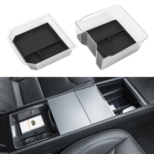 Center Console Organizer Storage Box for 2024-2025 Tesla Model 3 Highland and 2025-2026 New Model Y Juniper Accessories