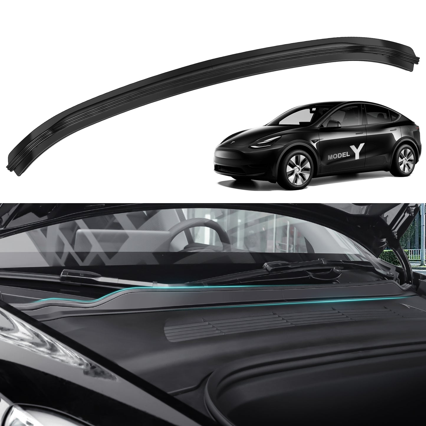 Front Hood Weather Strip for Tesla Model Y Accessories 2021-2025