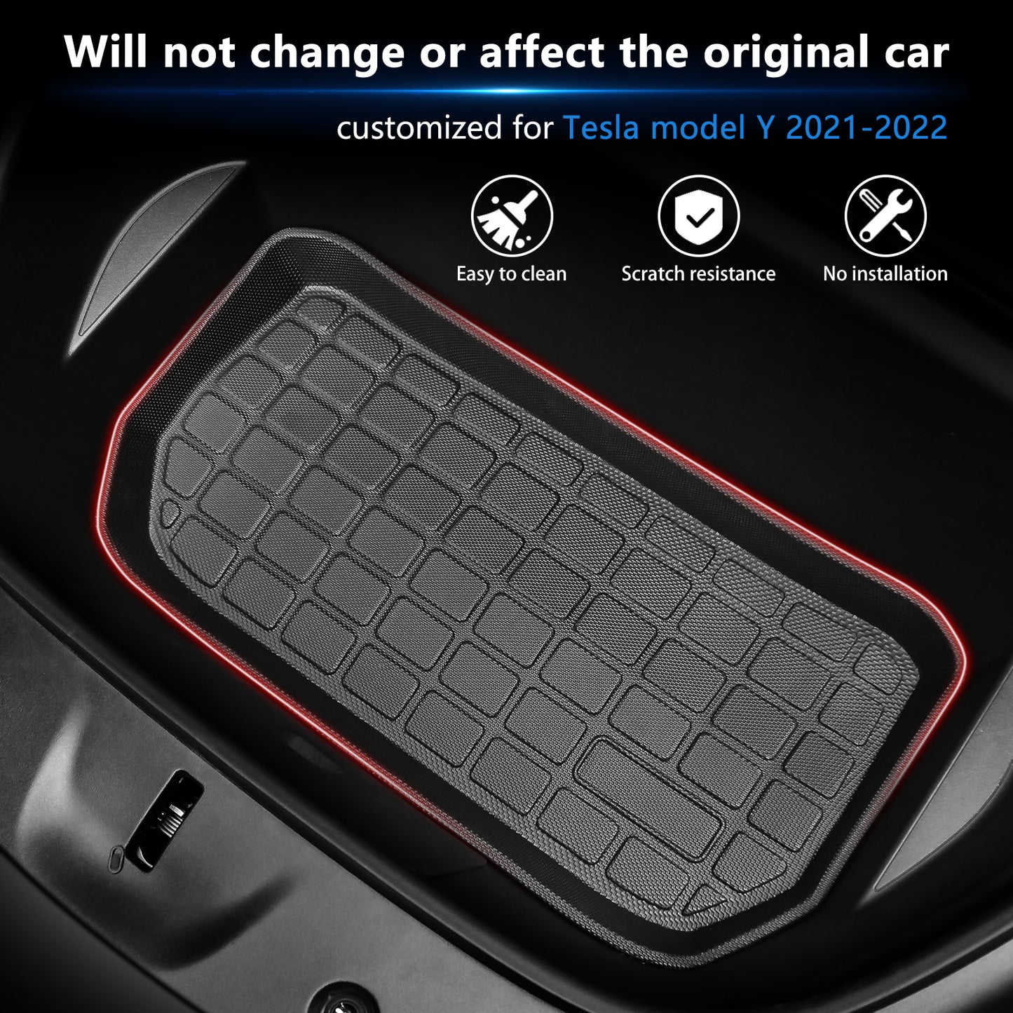 Front Trunk Mat TPE Cargo Liner for Tesla Model Y Accessories 2021-2025