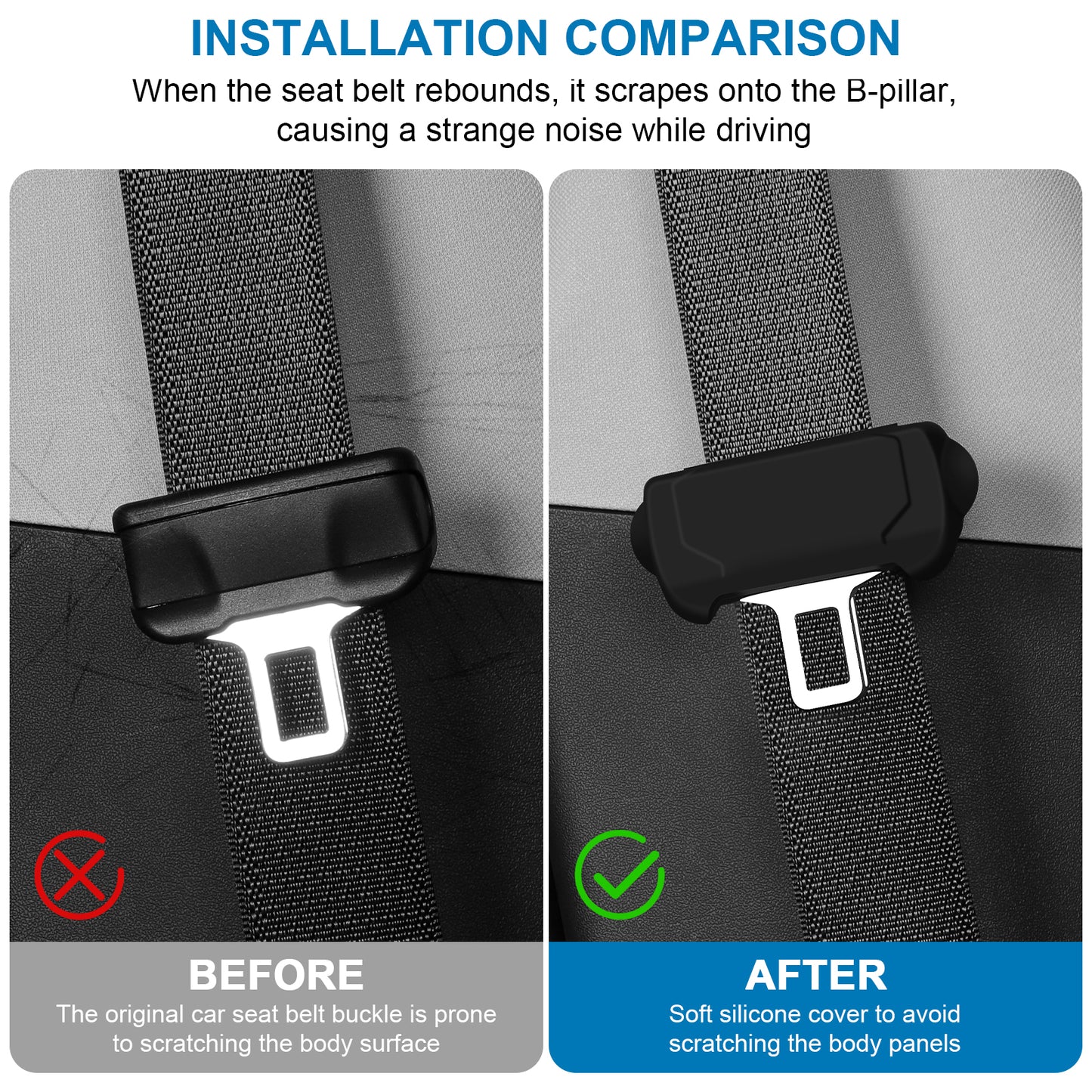 Seat Belt Extender Extension Pads for 2017-2023 Tesla Model 3 and 2021-2025 Model Y Accessories