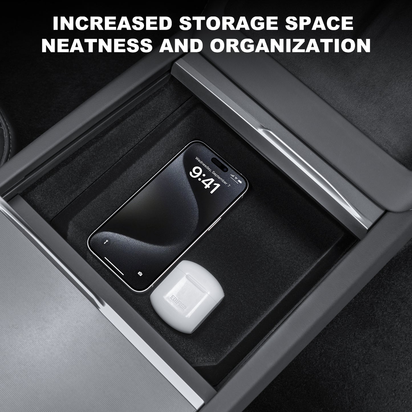 Center Console Organizer Storage Box for 2024-2025 Tesla Model 3 Highland and 2025-2026 New Model Y Juniper Accessories