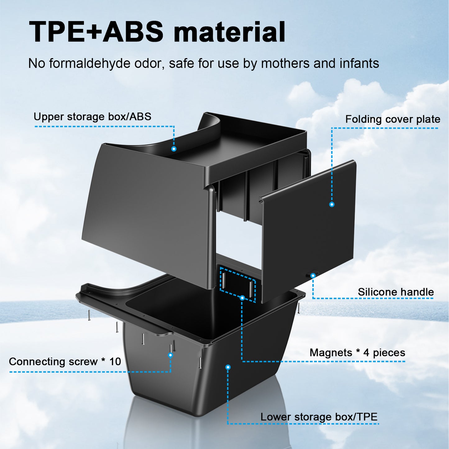 Double Layers Rear Seat Organizer for Tesla Model Y 2021-2025 Accessories