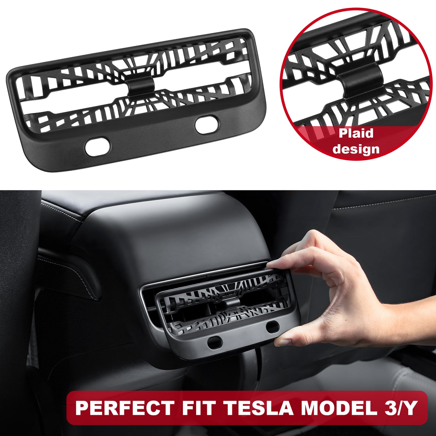 Backseat Air Vents Cover for Tesla Model 3 Y 2017-2023 Accessories