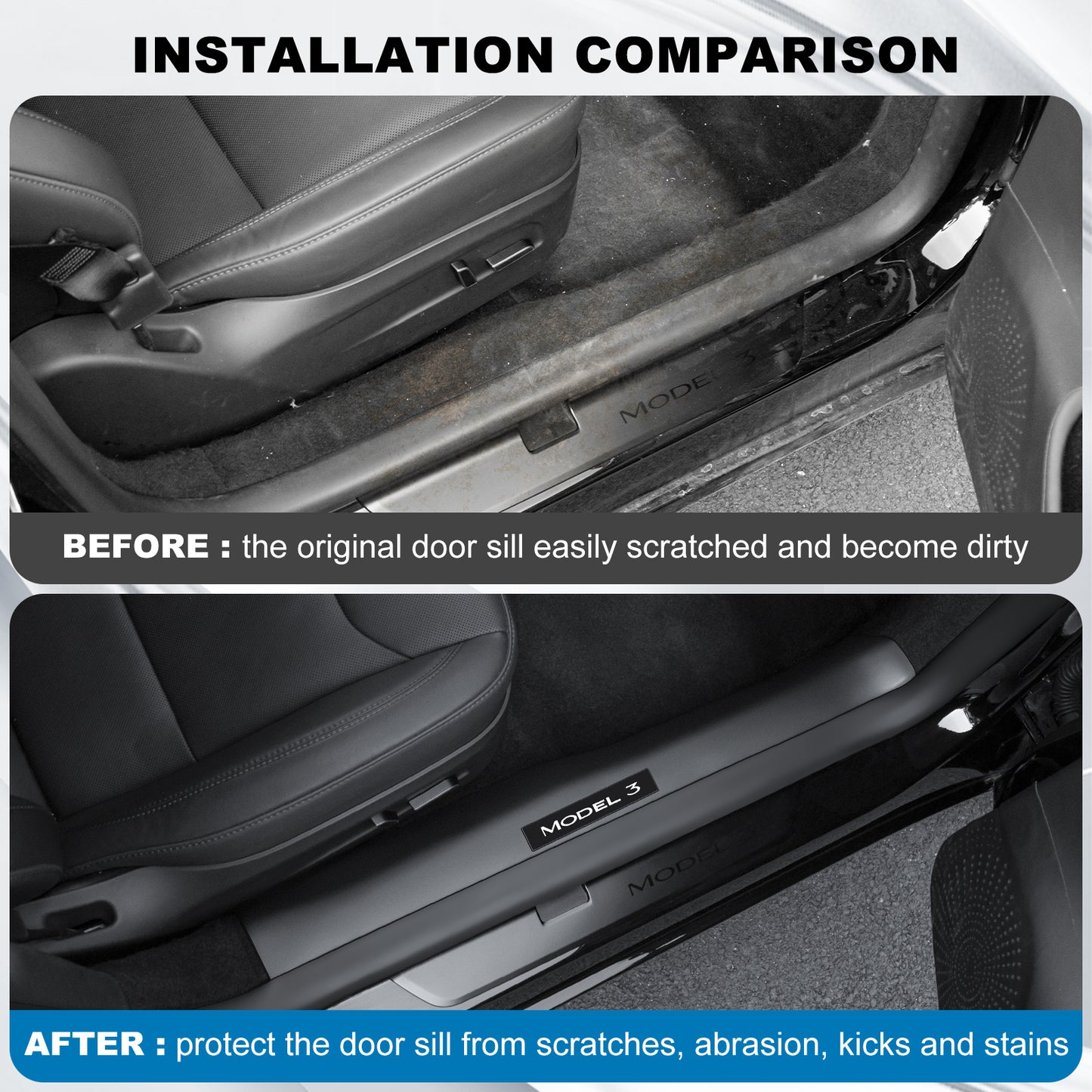 Door Sill Protector for 2024-2025 Tesla Model 3 Highland