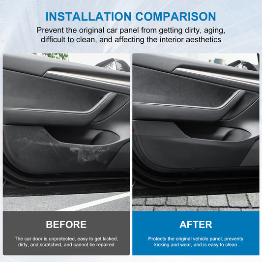 Car Door Anti-Kick Mat for 2021-2025 Model Y Accessories