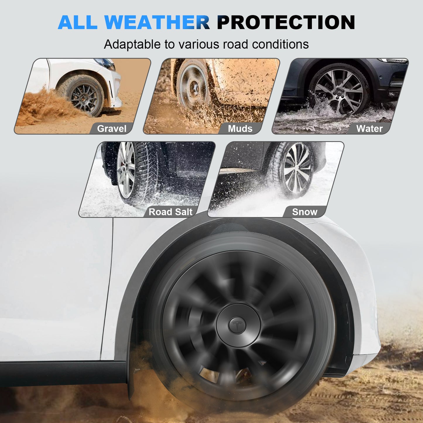 4PCS Mud Flaps for 2025-2026 New Model Y Juniper Accessories (5-Seater)