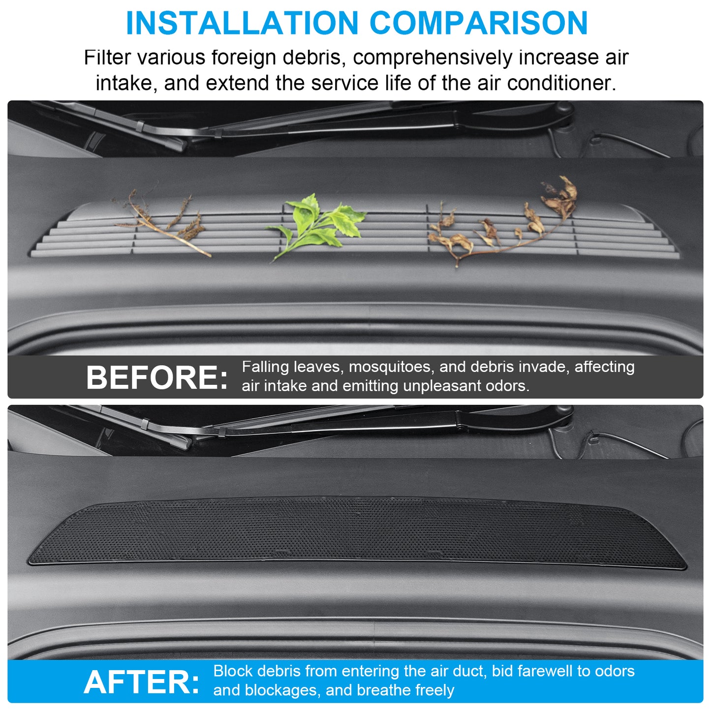 Upgrade Mesh Air Intake Grille Compatible with 2021-2025 Tesla Model Y