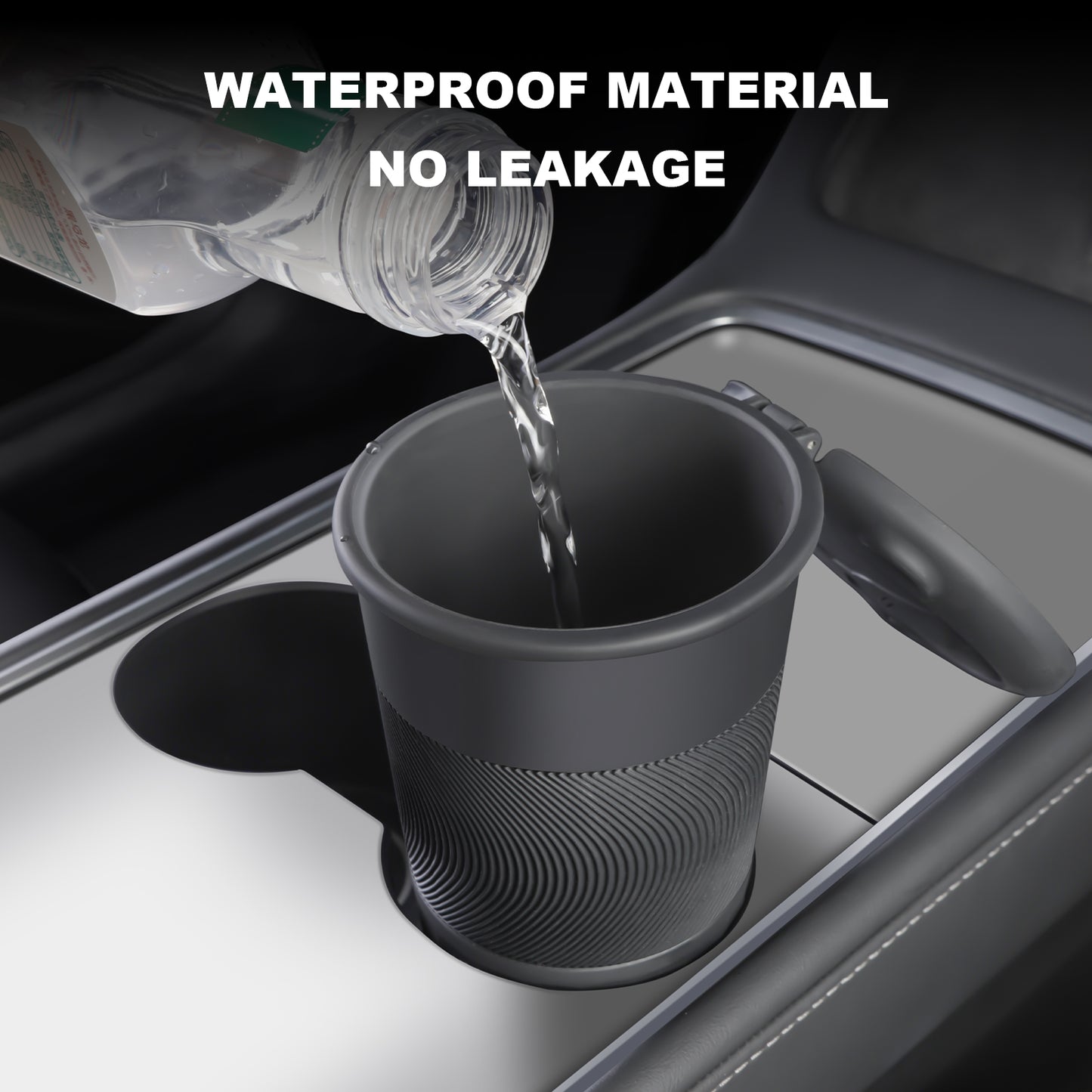 Center Console Trash Can with Lid for 2023-2017 Tesla Model 3 and 2021-2025 Model Y Accessories