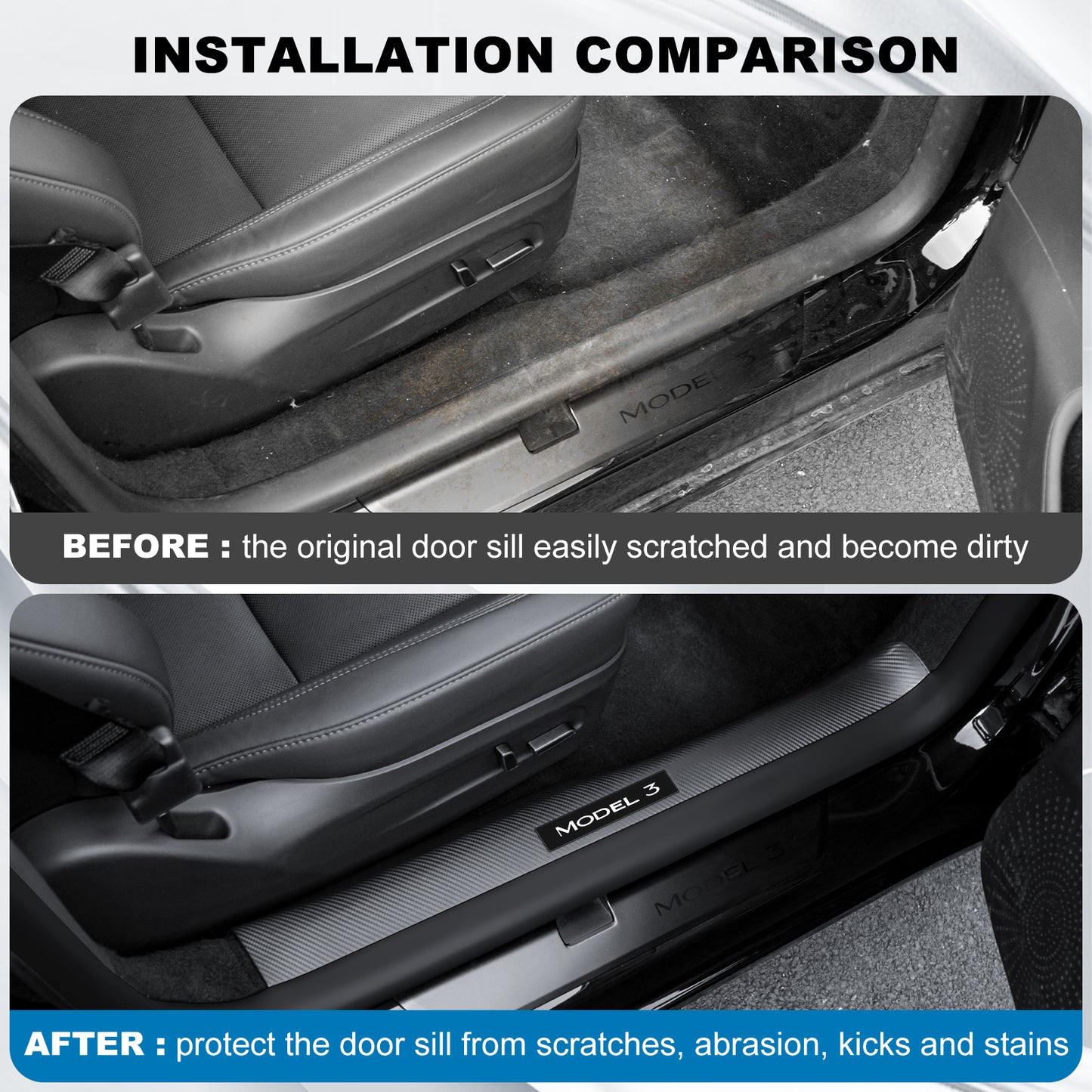 Door Sill Protector for 2024-2025 Tesla Model 3 Highland