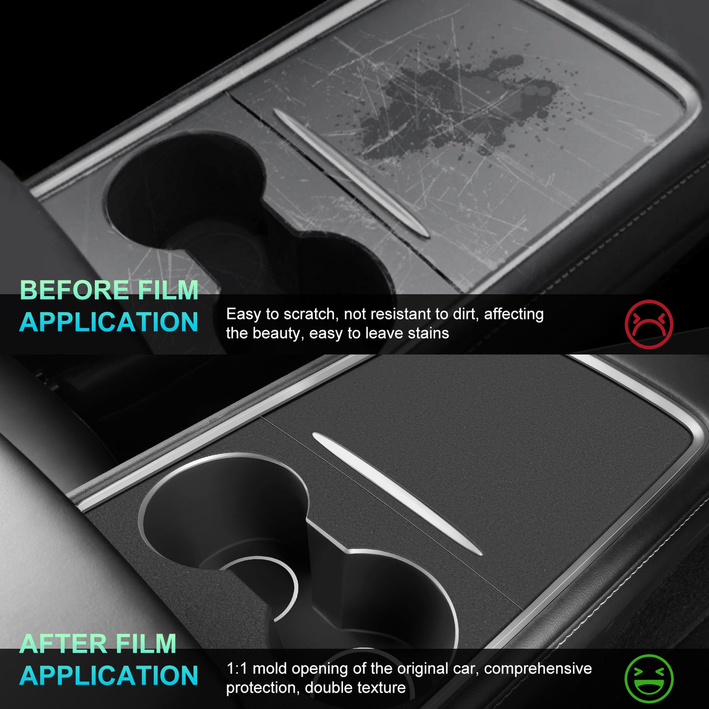 Center Console Wrap for Tesla 2020-2023 Model 3 and Model Y