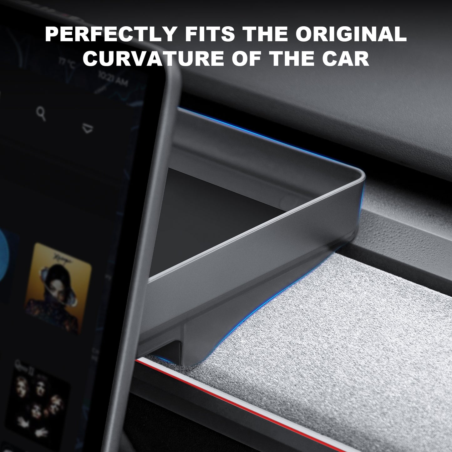 Upgrade Behind Screen Storage Box for 2024-2025 Tesla Model 3 Highland and 2025-2026 New Model Y Juniper Accessories