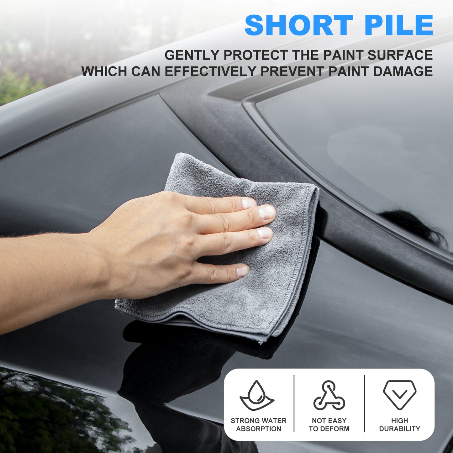 5PCS Towels for Cars 500 GSM polishing Cleaning Home, car and Motorbike (12 x 12 Inches)