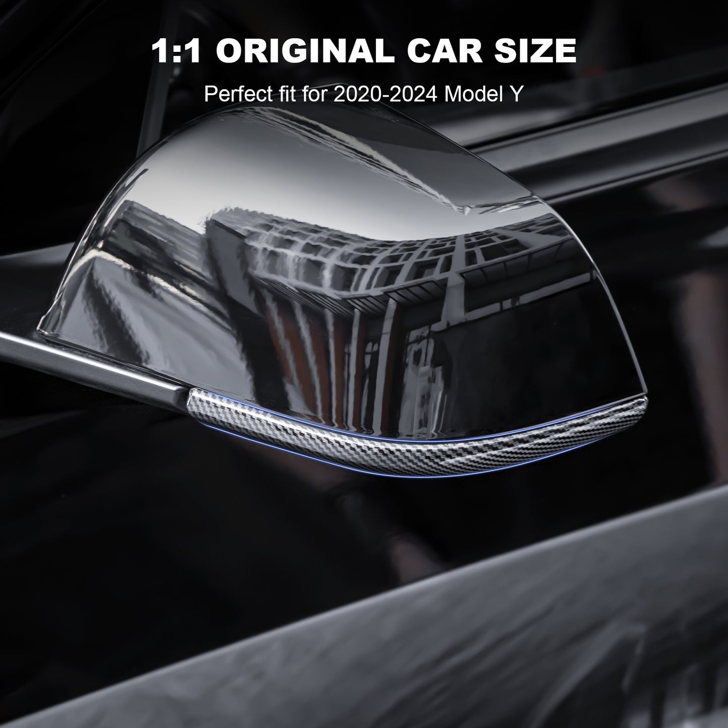Side Mirror Trim Strip Cover for 2021-2025 Tesla Model Y Accessories