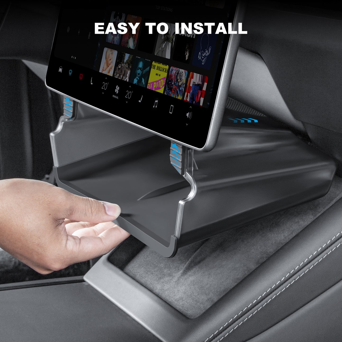 Upgrade Under Screen Storage Box for 2024-2025 Tesla Model 3 Highland and 2025 New Model Y Juniper Accessories