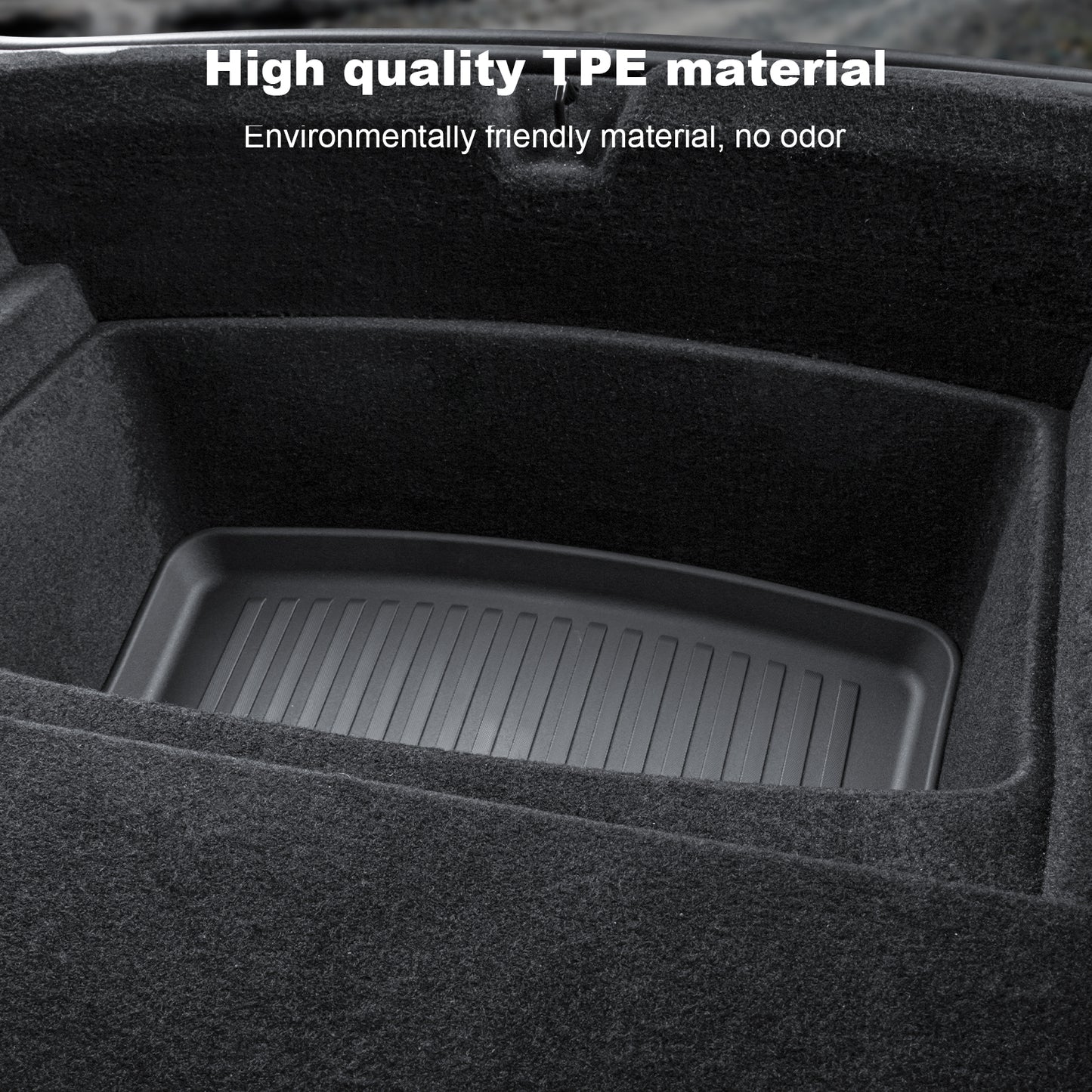 Rear Trunk Mat TPE Cargo Liner for 2024-2025 Tesla Model 3 Highland Accessories