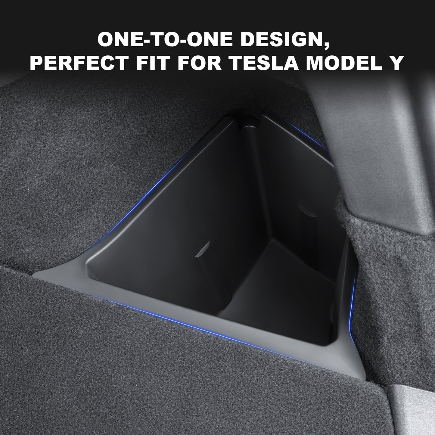 2PCS Rear Trunk Organizer Storage Boxes with Lids for 2021-2025 Tesla Model Y Accessories