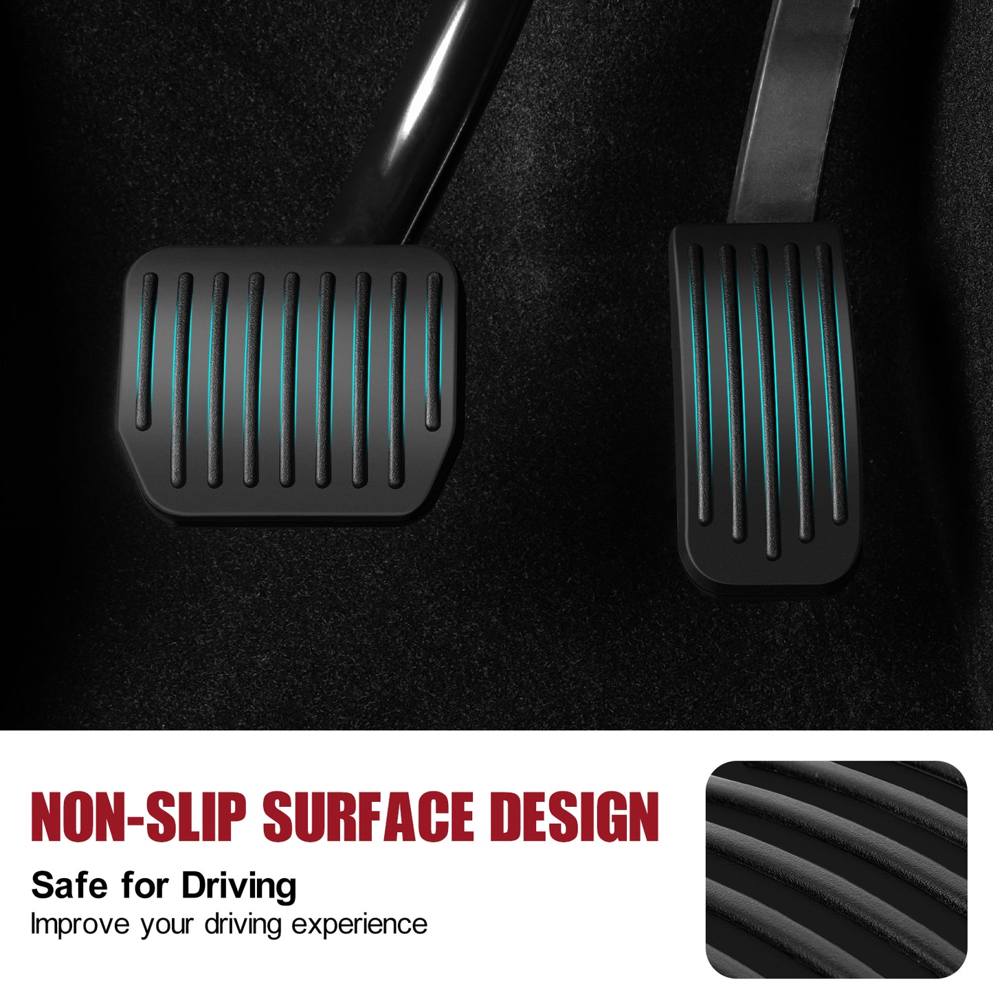 2PCS Foot Pedals Pads for 2019-2023 Tesla Model 3 and Model Y Accessories