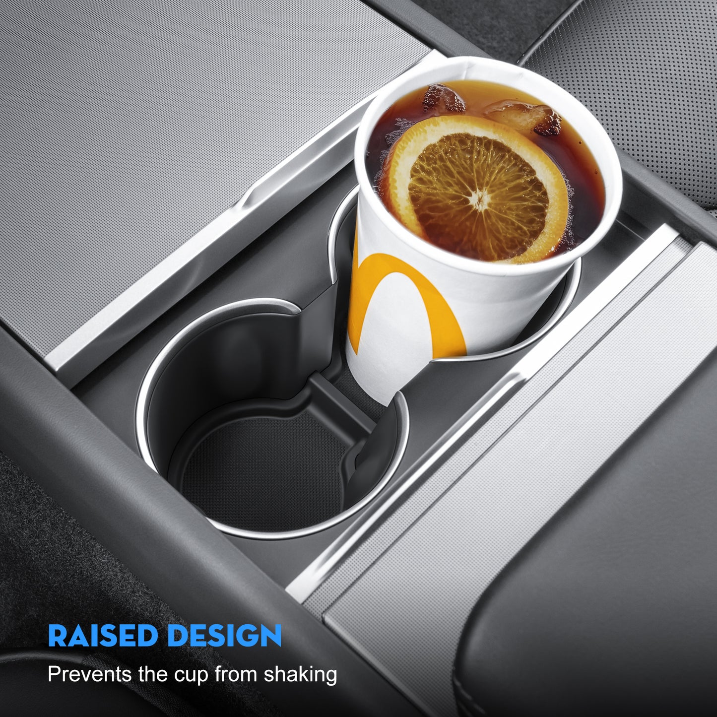 KUNIST for Tesla Model Y 2025-2026 Juniper Cup Holder Inserts Center Console Liner Coasters Mat Pad Compatible with 2017-2025 Model 3 & 2020-2025 Model Y Accessories