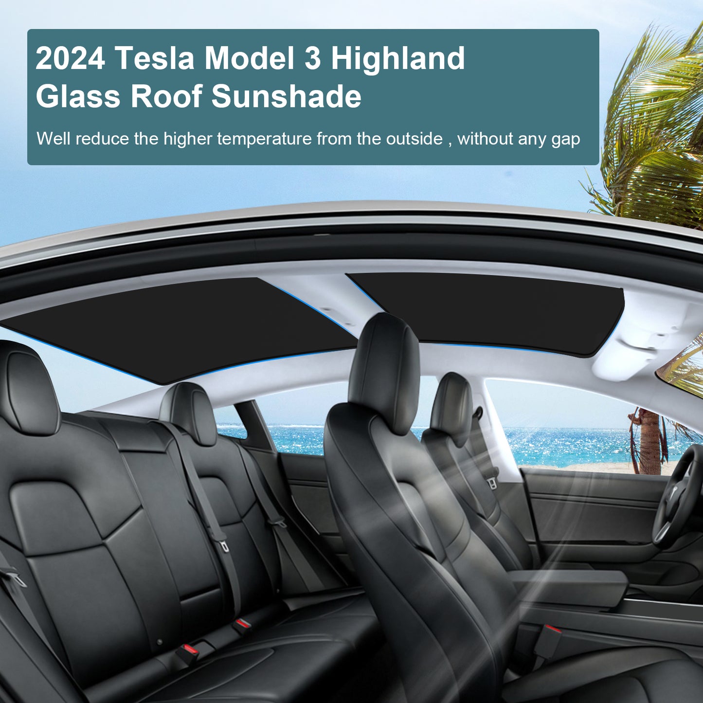 Roof Sunshades for New 2024-2025 Tesla Model 3 Accessories